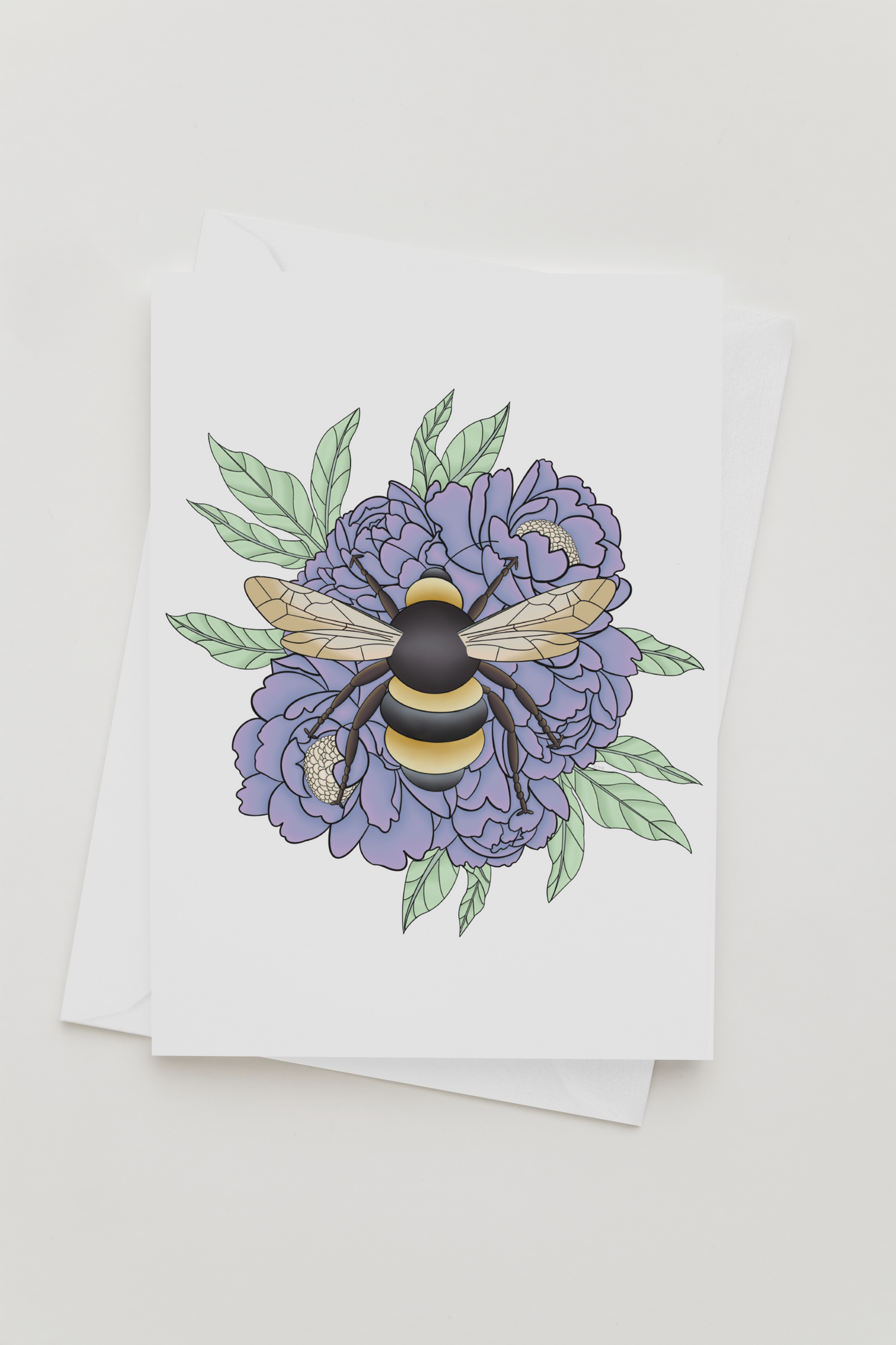 Bee-ing Blue Greeting Card
